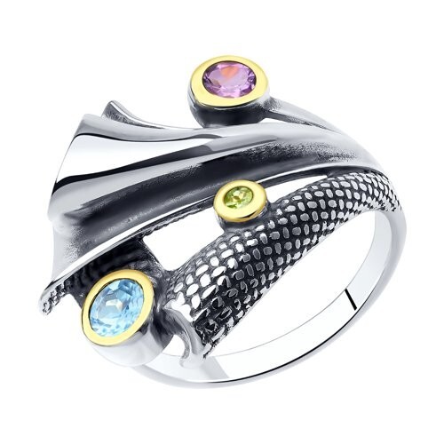 Ring Sterlingsilber 925 Damen Echtschmuck Topas Rhodiniert Neu Eliteschmuck