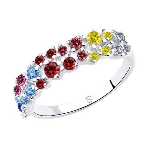 Ring Sterlingsilber 925 Damen Echtschmuck Zirkonia Rhodiniert Neu Eliteschmuck 
