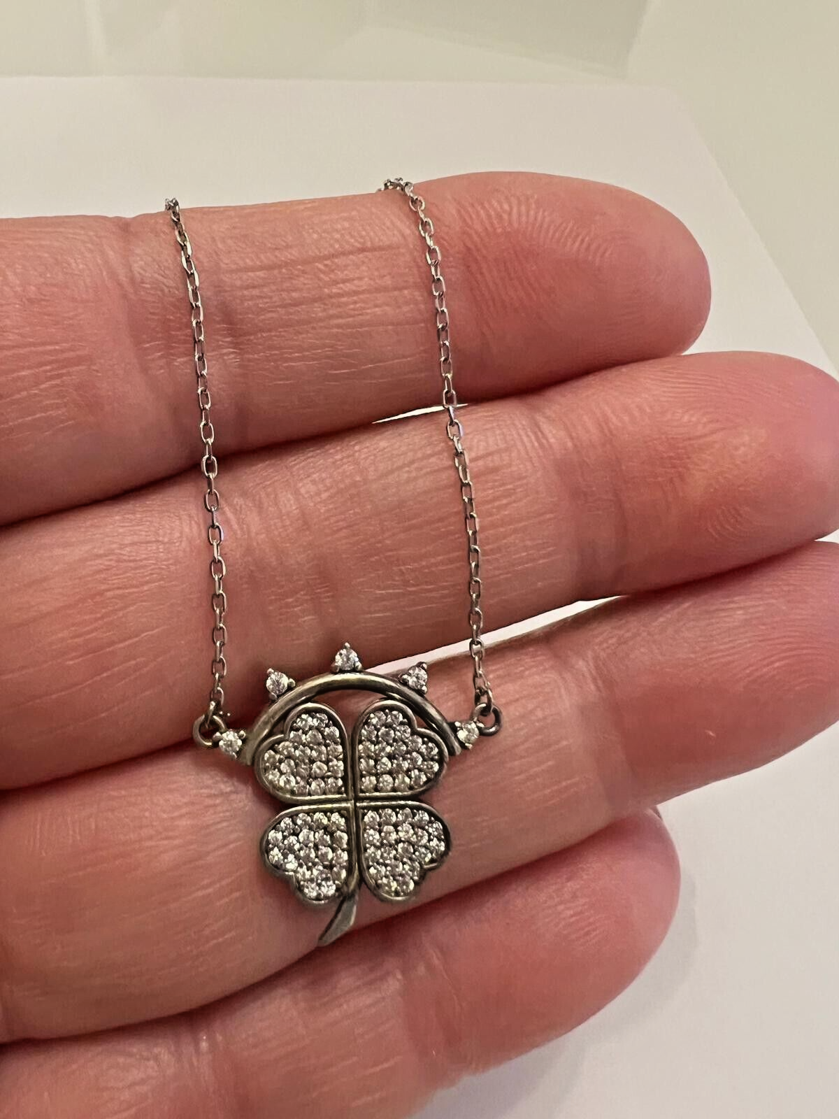 Collier Kette Sterlingsilber 925 Damen Echtschmuck Zirkonia Neu Eliteschmuck