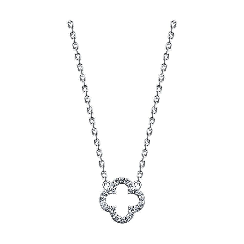 Collier Kette Sterlingsilber 925 Damen Echtschmuck Zirkonia Neu Eliteschmuck