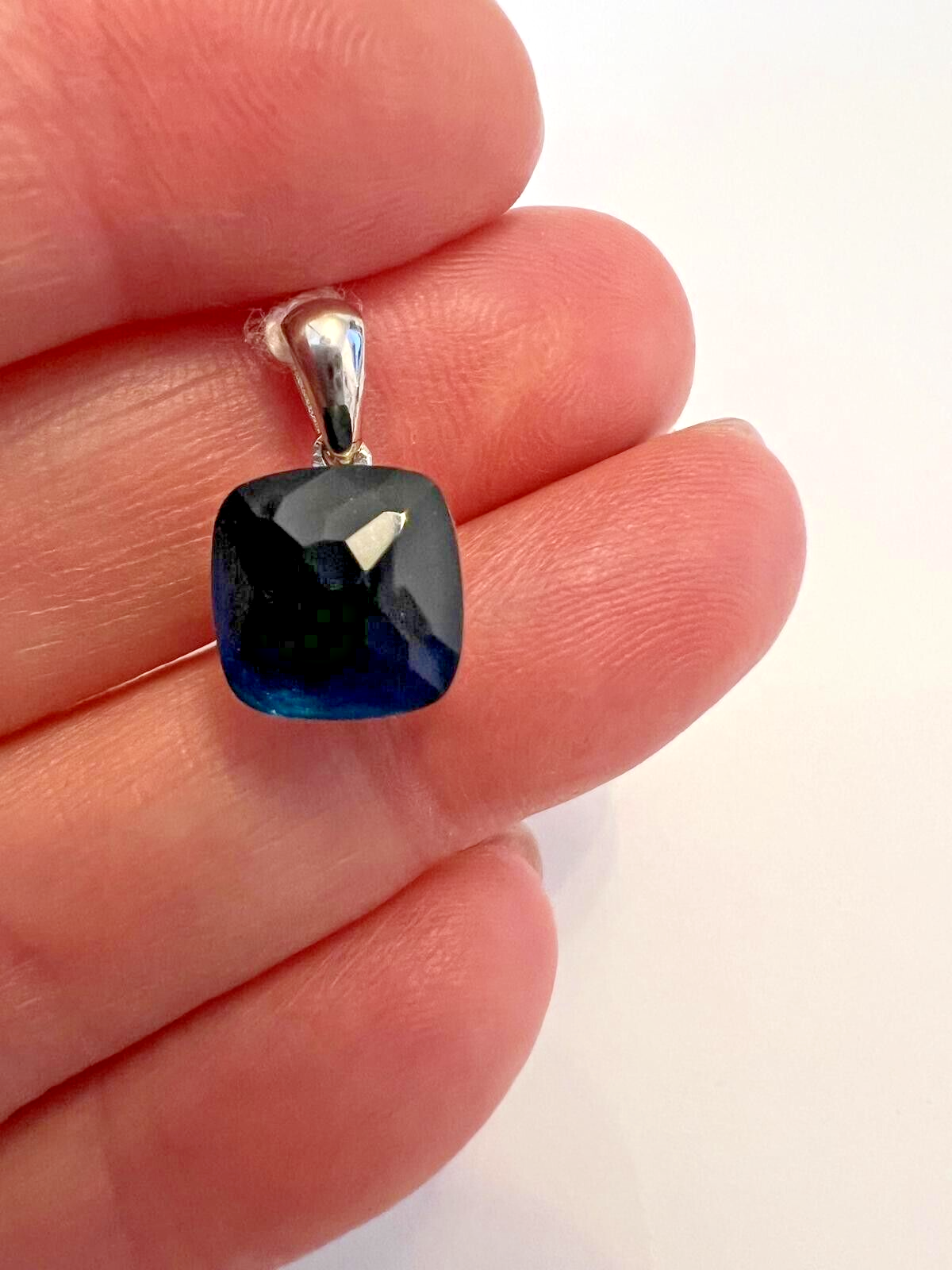 Anhänger 925 Sterlingsilber Damen Echtschmuck Zirkonia Blau Neu Eliteschmuck