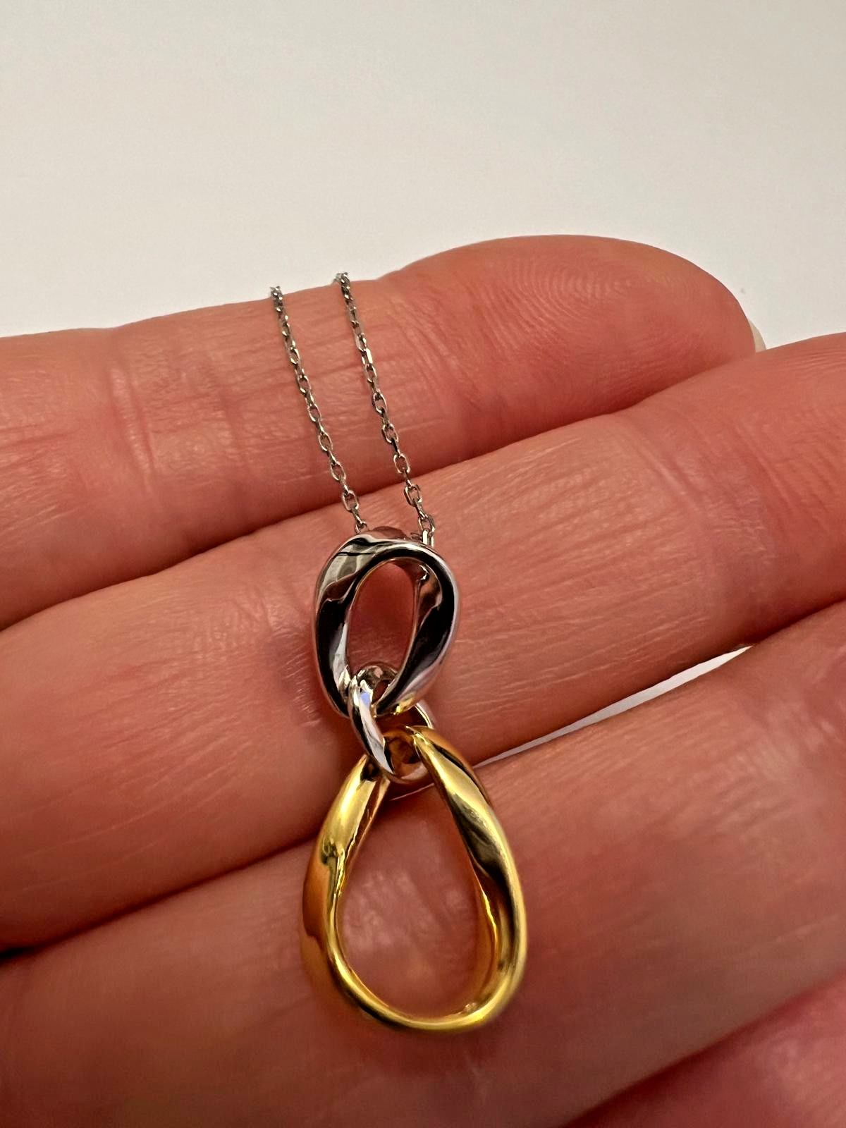 Kette Sterlingsilber 925 Damen Echtschmuck Teilvergoldet Neu Eliteschmuck