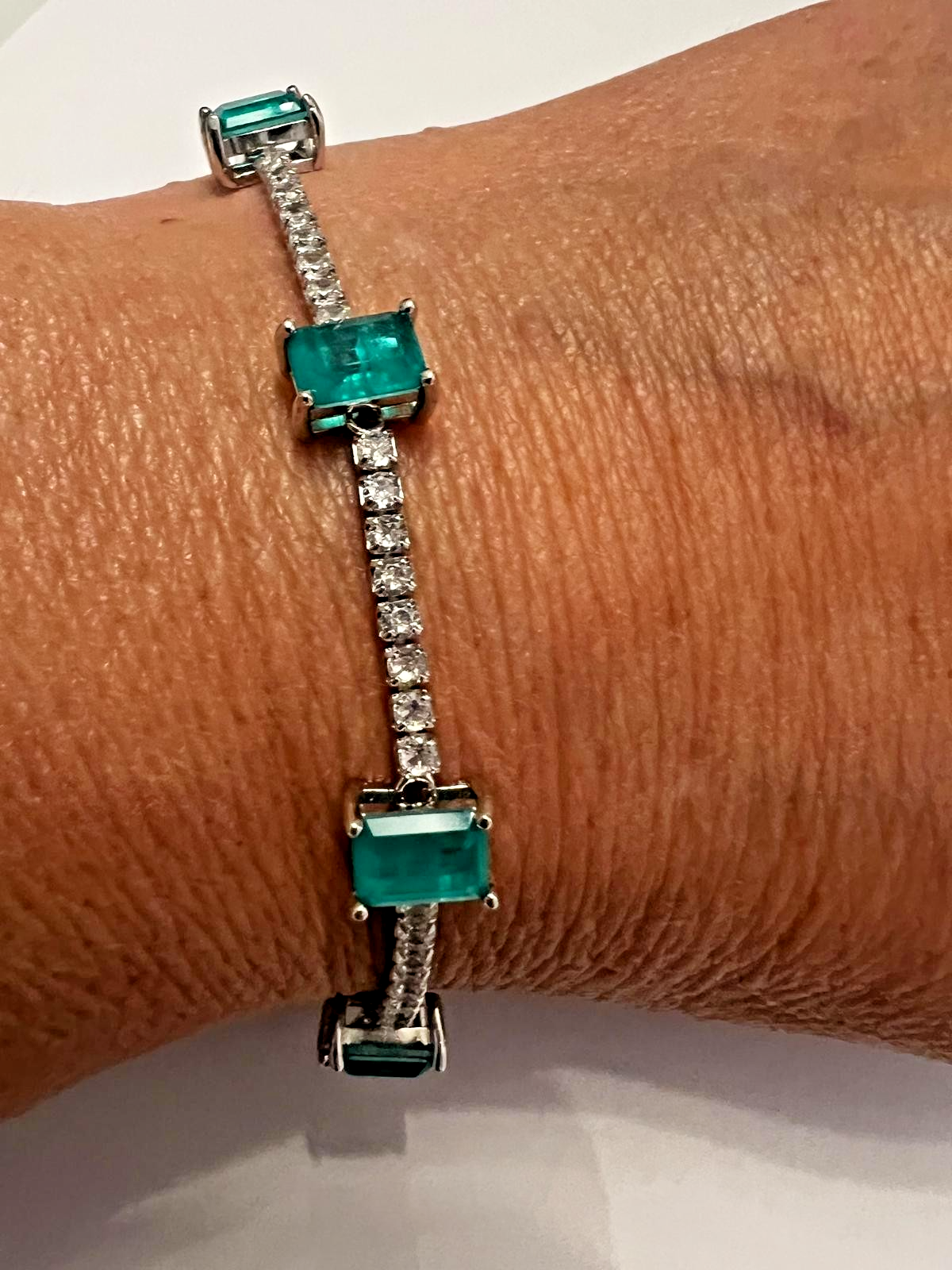 Armband 925 Sterlingsilber Damen Echtschmuck Poraybo Grün Neu Eliteschmuck