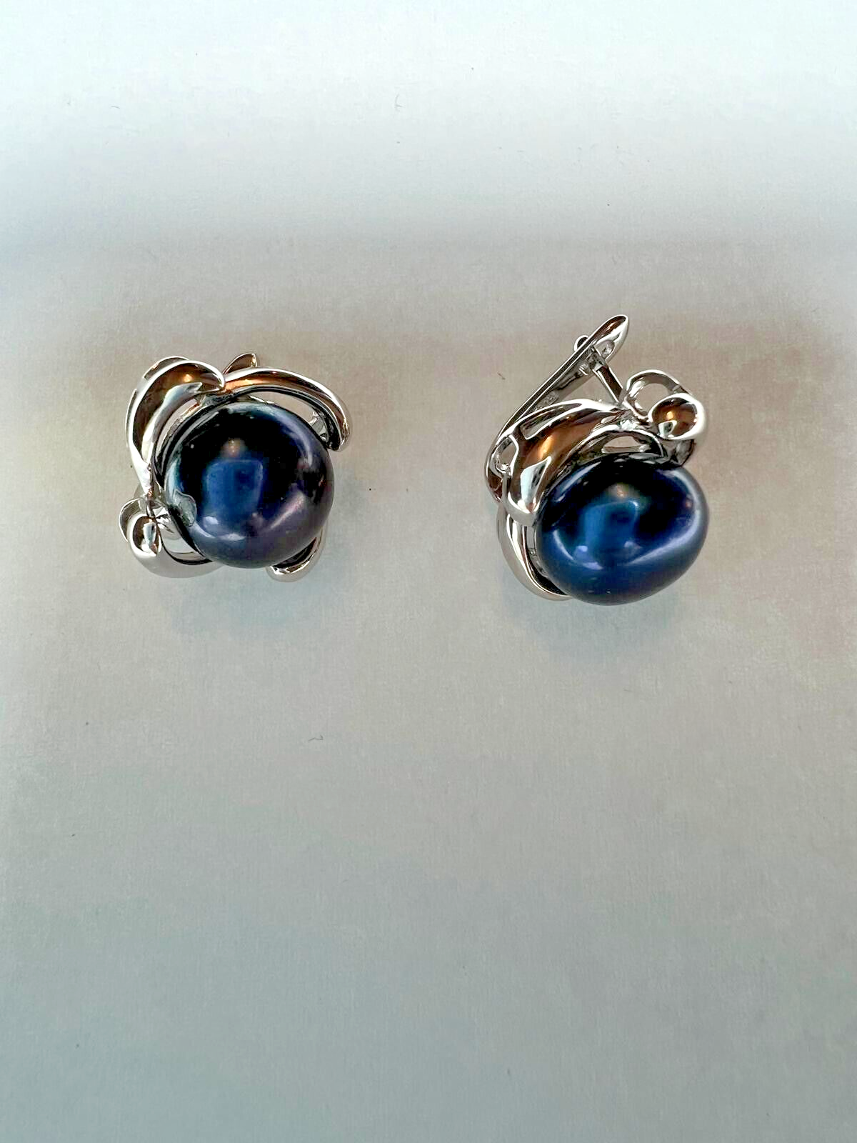 Ohrringe 925 Sterlingsilber Damen Ohrschmuck Perle Blau Neu Eliteschmuck gallery